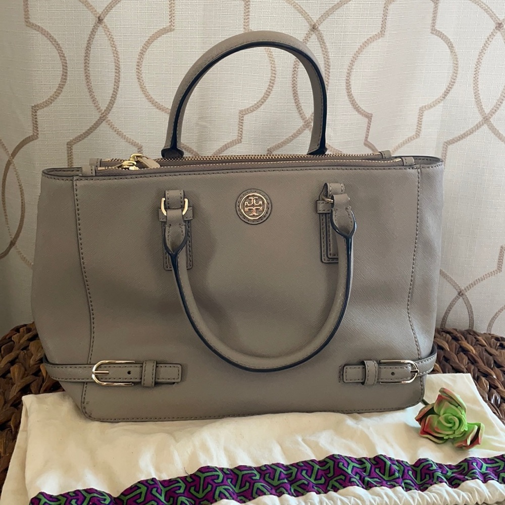 Tory Burch Gray Shoulder Bag